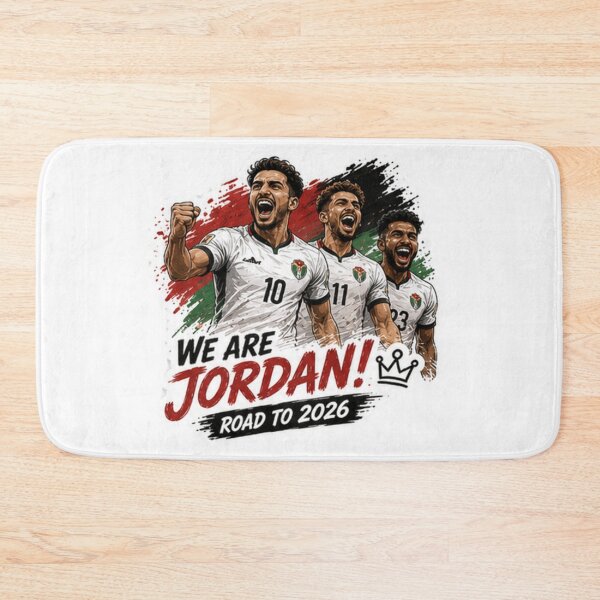 Item preview, We Are Jordan! Road to World Cup 2026 Football Fan Sticker designed and sold by Pixanova.