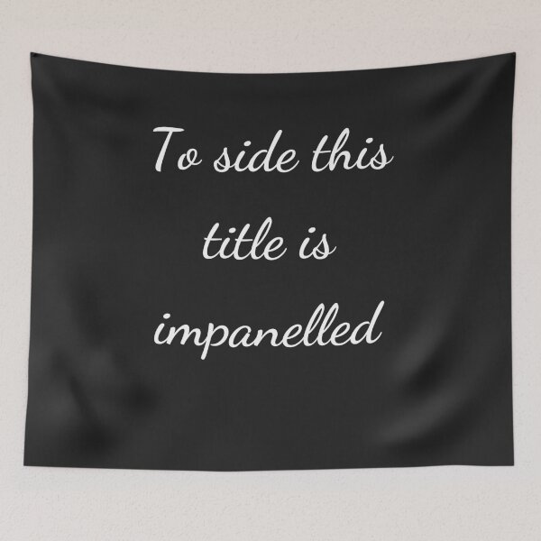 Item preview, "To side this title is impanelled" - handwriting white designed and sold by ariksworld.