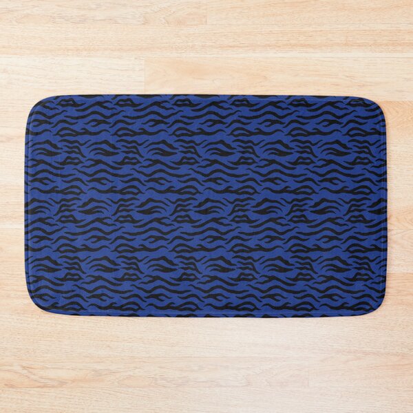 Item preview, Royal Blue and Black tiger print designed and sold by pattern-archive.