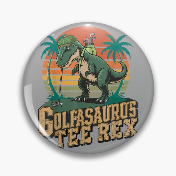 Item preview, Golfasaurus Tee Rex Vintage Golf Dinosaur Retro Design designed and sold by KathieFaugh.