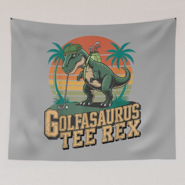 Item preview, Golfasaurus Tee Rex Vintage Golf Dinosaur Retro Design designed and sold by KathieFaugh.