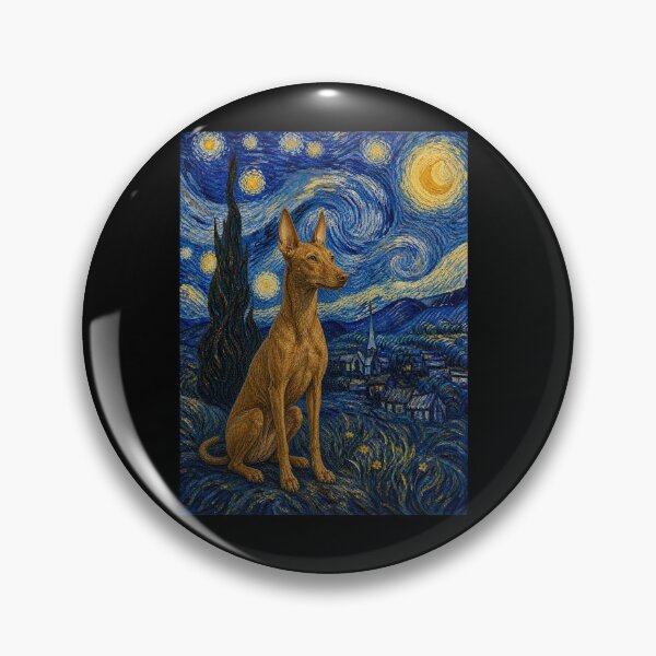 Item preview, Cirneco dell'Etna Dog Van Gogh Starry Night designed and sold by Littermin.