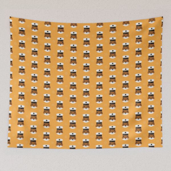 Item preview, Squirrels with sailor hat on orange designed and sold by reneesillus.