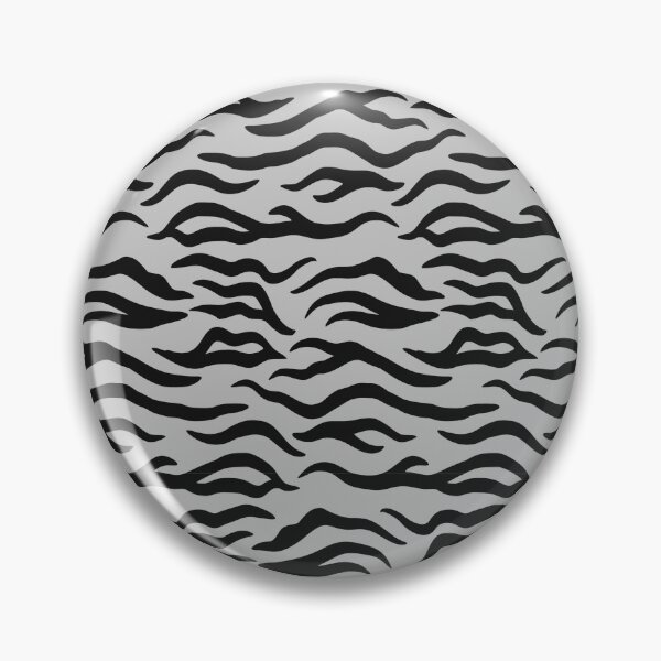 Item preview, Silver and Black tiger print designed and sold by pattern-archive.