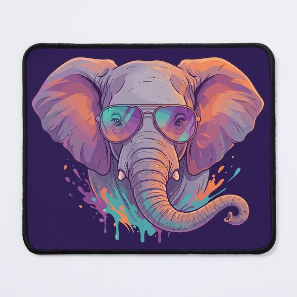 Item preview, Cool Elephant with Sunglasses - Vibrant Pop Art Animal Illustration designed and sold by artscripts.