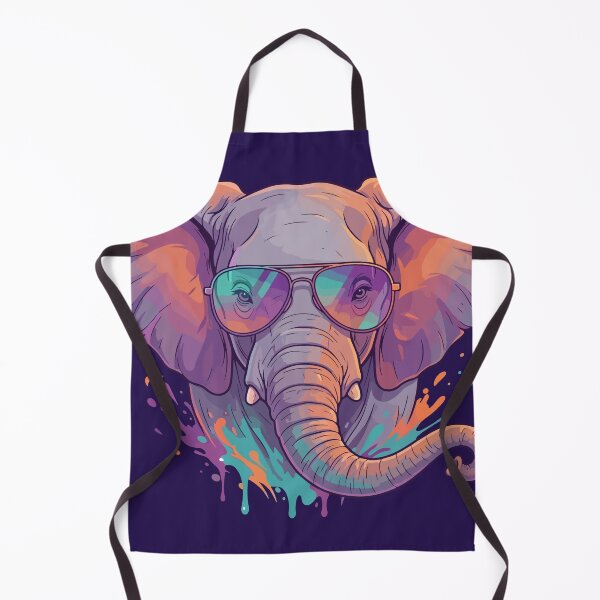 Item preview, Cool Elephant with Sunglasses - Vibrant Pop Art Animal Illustration designed and sold by artscripts.