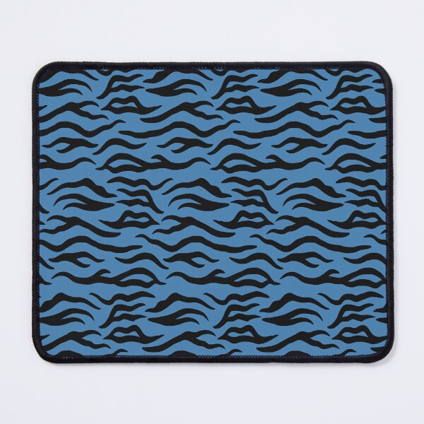 Item preview, Steel Blue and Black tiger print designed and sold by pattern-archive.