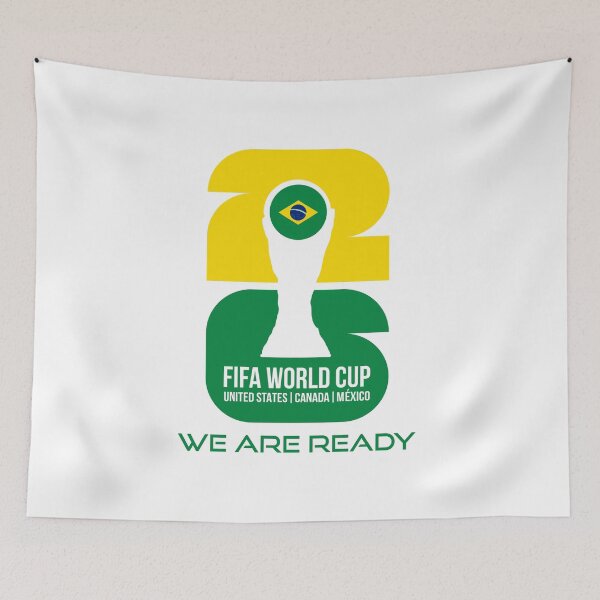 Item preview, Brazil World Cup 2026 Soccer Trophy Silhouette Sticker designed and sold by topprinting.
