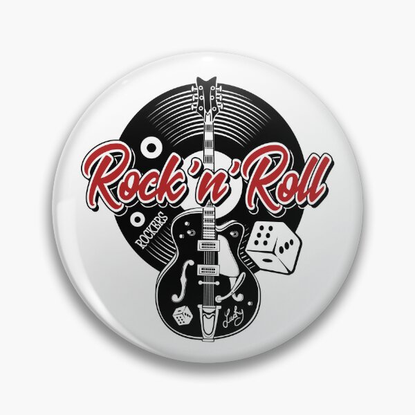 Item preview, Rockabilly Music Rock n Roll Red White and Black Dice Rockers Guitars designed and sold by MemphisCenter.