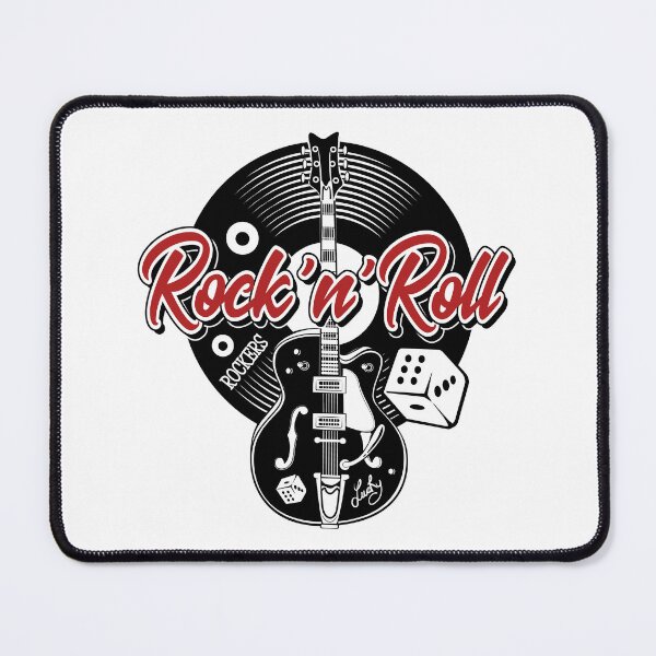 Item preview, Rockabilly Music Rock n Roll Red White and Black Dice Rockers Guitars designed and sold by MemphisCenter.
