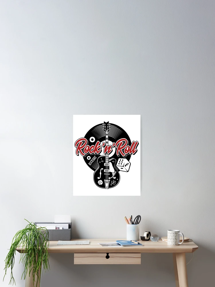Rockabilly Music Rock n Roll Red White and Black Dice Rockers