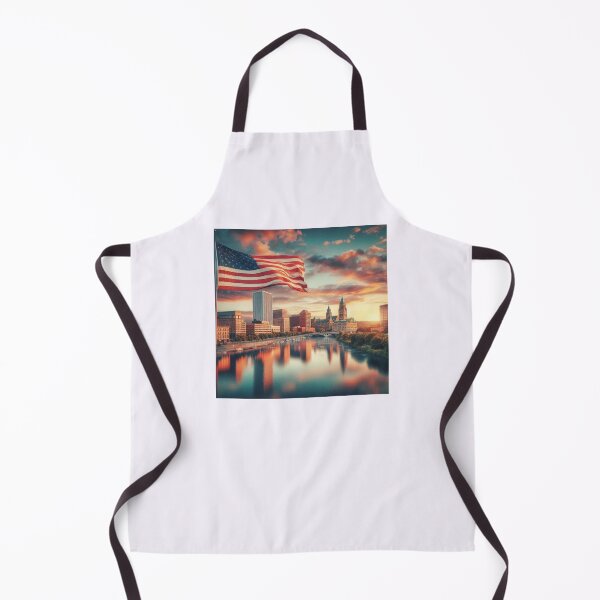 Item preview, Rochester USA Scenic Skyline With American Flag designed and sold by PaintMeWorld.