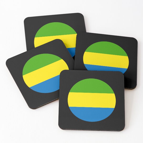 Item preview, Gabon Circle Flag GA designed and sold by shitpostee.