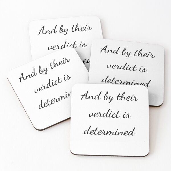 Item preview, "And by their verdict is determined" - handwriting black designed and sold by ariksworld.