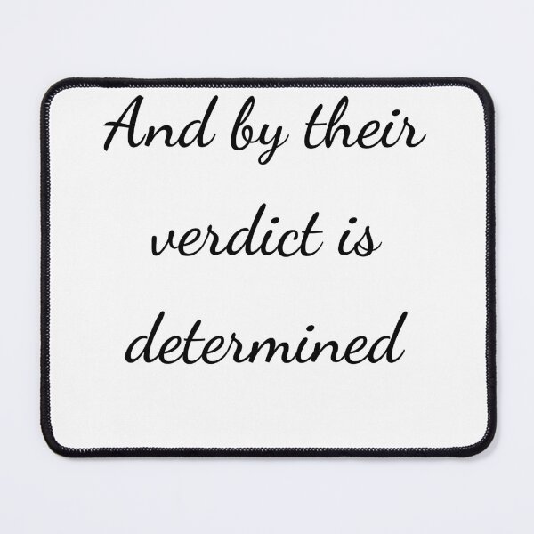 Item preview, "And by their verdict is determined" - handwriting black designed and sold by ariksworld.