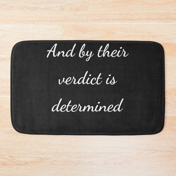 Item preview, "And by their verdict is determined" - handwriting white designed and sold by ariksworld.