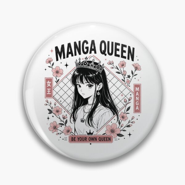 Item preview, Manga Queen with Flowers and Crown Illustration designed and sold by Ahmedsyde.