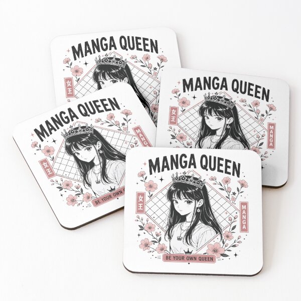 Item preview, Manga Queen with Flowers and Crown Illustration designed and sold by Ahmedsyde.