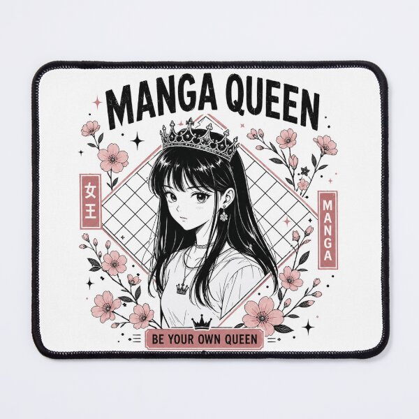 Item preview, Manga Queen with Flowers and Crown Illustration designed and sold by Ahmedsyde.