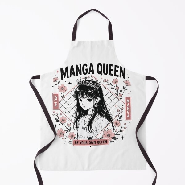 Item preview, Manga Queen with Flowers and Crown Illustration designed and sold by Ahmedsyde.