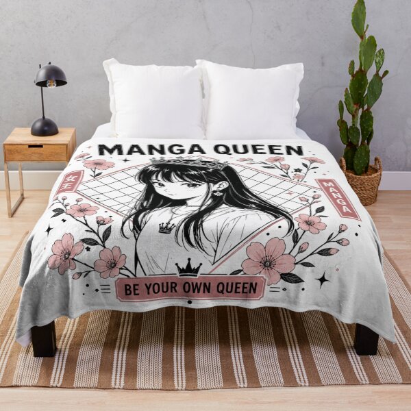 Item preview, Manga Queen with Flowers and Crown Illustration designed and sold by Ahmedsyde.