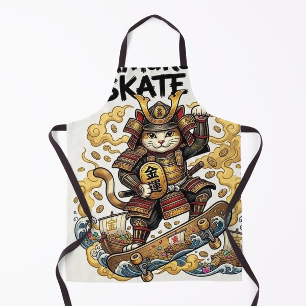 Item preview, Samurai Lucky Cat Skater | Prosperity Ride Maneki Neko designed and sold by SAMURAI-KAMON.