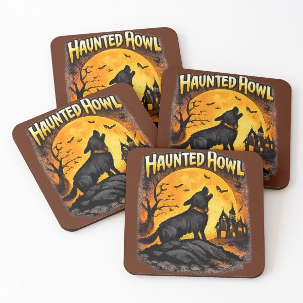 Item preview, Haunted Howl Dog | Halloween Moon Wolf Puppy Art designed and sold by PoojaArtLab.
