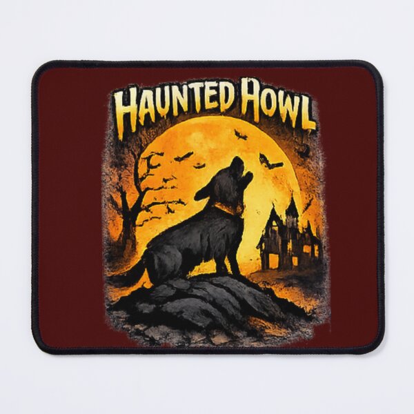 Item preview, Haunted Howl Dog | Halloween Moon Wolf Puppy Art designed and sold by PoojaArtLab.