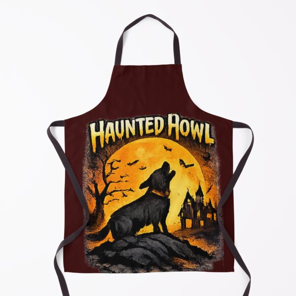 Item preview, Haunted Howl Dog | Halloween Moon Wolf Puppy Art designed and sold by PoojaArtLab.