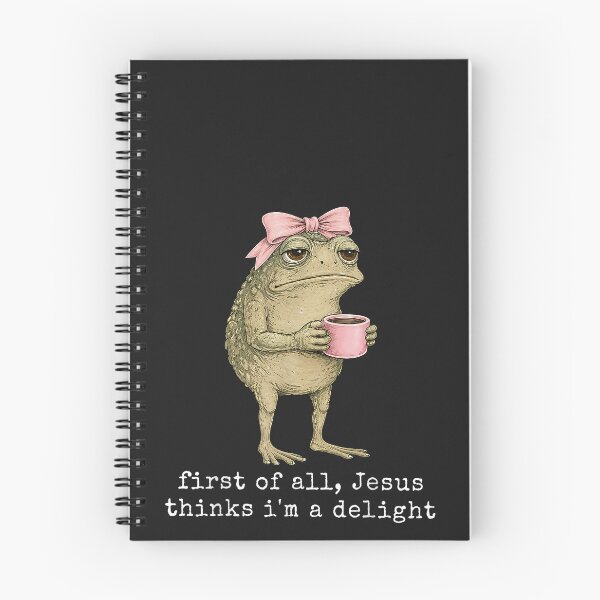 Item preview, First of All Jesus Thinks I'm A Delight Frog Meme designed and sold by CriseldaBruning.