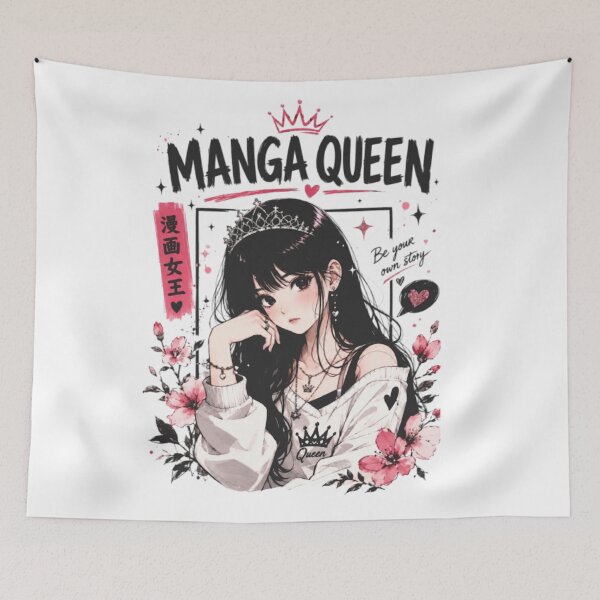 Item preview, Illustration of an anime girl with a crown and flowers designed and sold by Ahmedsyde.