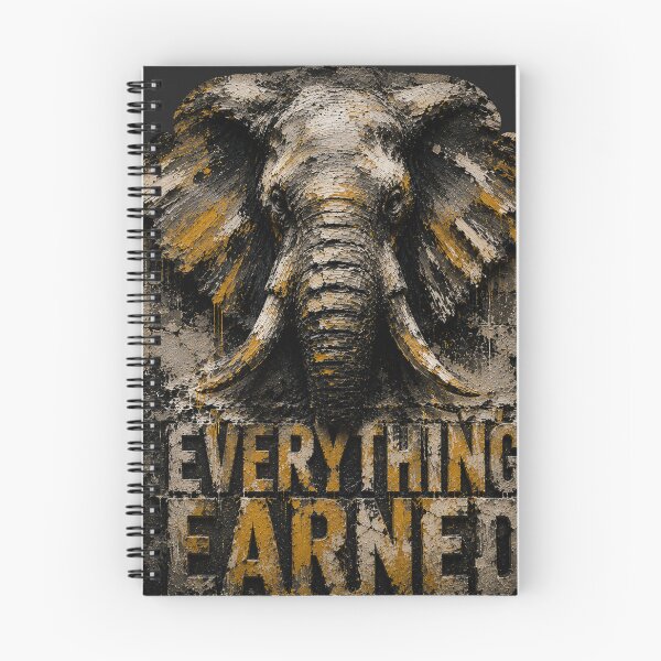 Item preview, Operator Earned Elephant Industrial Corroded Impasto Art designed and sold by SavannaStrikes.