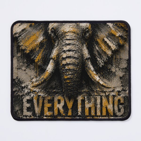 Item preview, Operator Earned Elephant Industrial Corroded Impasto Art designed and sold by SavannaStrikes.