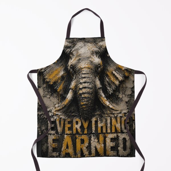 Item preview, Operator Earned Elephant Industrial Corroded Impasto Art designed and sold by SavannaStrikes.