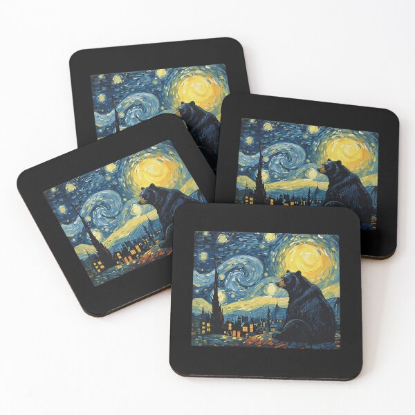 Item preview, Bear Starry Night Van Gogh Art Wildlife Men Women designed and sold by Littermin.
