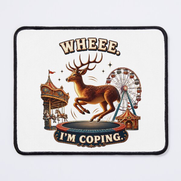 Item preview, Funny Deer Anxiety Coping Mental Health Gift designed and sold by Gentlestate.
