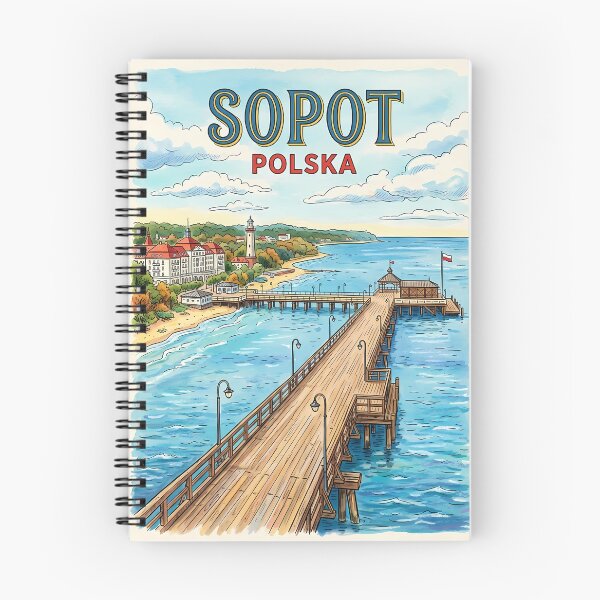 Item preview, Sopot Poland Illustrated Travel Poster designed and sold by Ar0undTheW0rld.