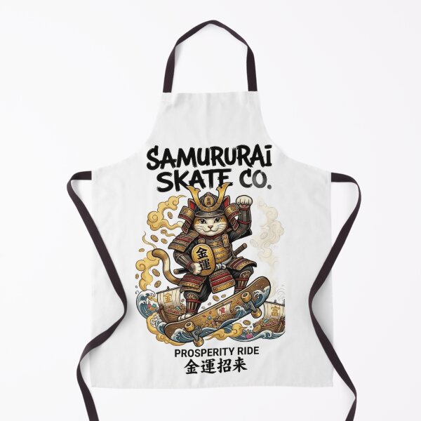 Item preview, Samurai Lucky Cat Skater | Prosperity Ride Maneki Neko designed and sold by SAMURAI-KAMON.