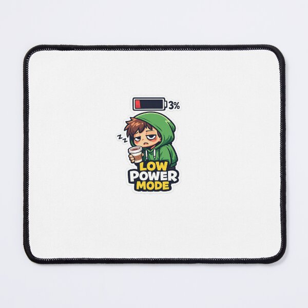 Item preview, Low Power Mode Human Sticker designed and sold by OrbitMood.