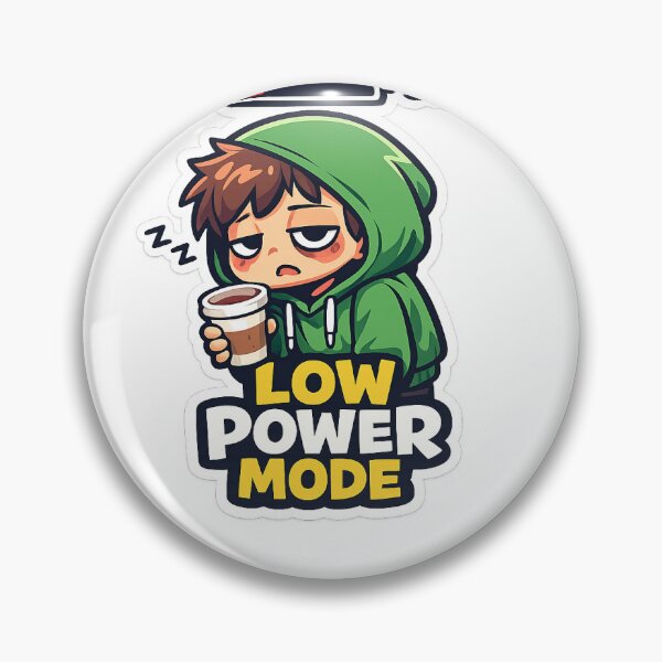Item preview, Low Power Mode Human Sticker designed and sold by OrbitMood.