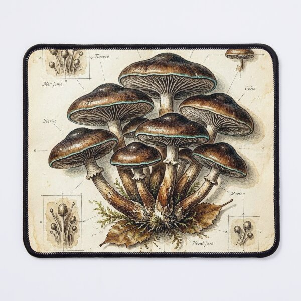 Item preview, Midnight Herbarium I – Enchanted Mushrooms designed and sold by Roberta Calabrese.