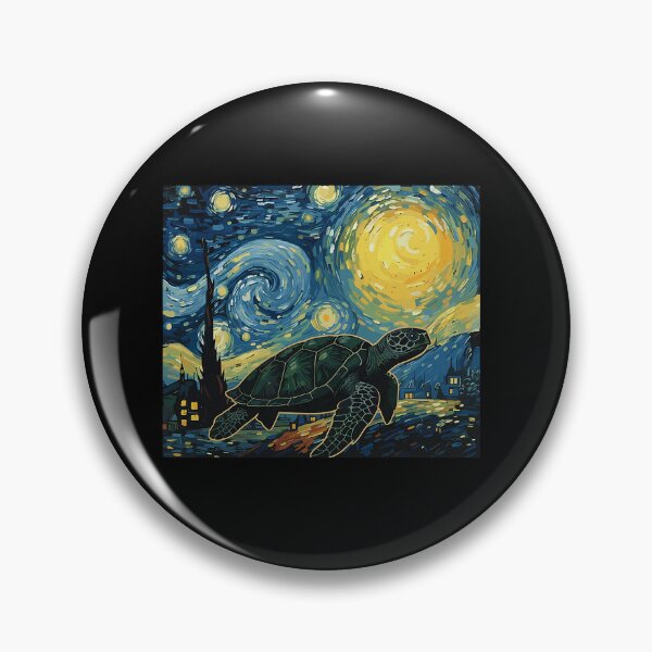 Item preview, Sea Turtle Starry Night Van Gogh Art Lover Men Women designed and sold by Littermin.