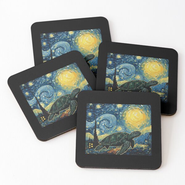 Item preview, Sea Turtle Starry Night Van Gogh Art Lover Men Women designed and sold by Littermin.