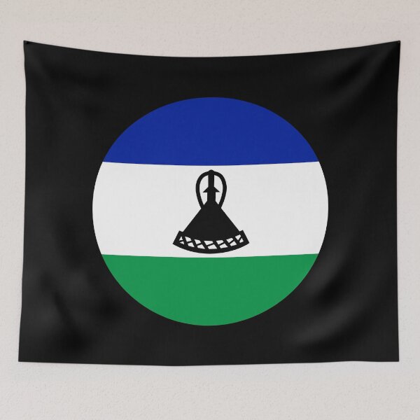 Item preview, Lesotho Circle Flag LS designed and sold by shitpostee.
