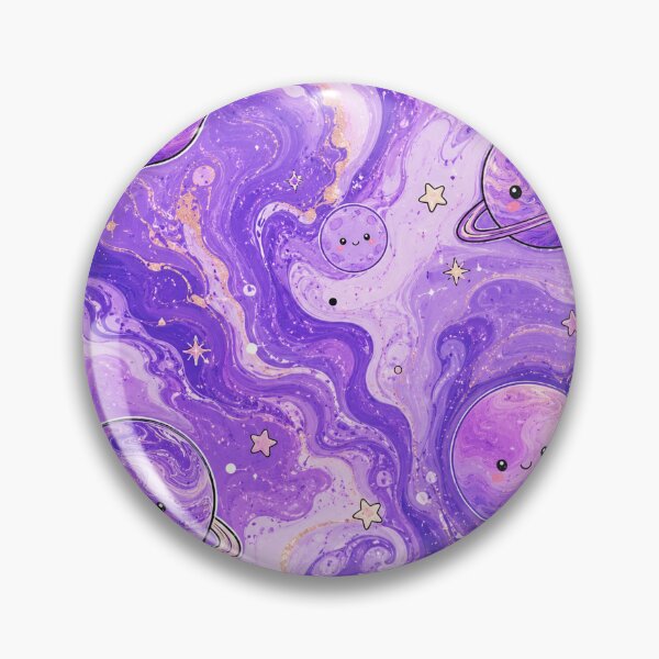 Item preview, Happy Planets in Purple Marble Galaxy designed and sold by EsenciaZen.