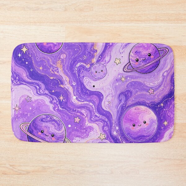 Item preview, Happy Planets in Purple Marble Galaxy designed and sold by EsenciaZen.