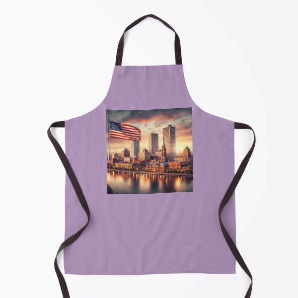 Item preview, Copy of Rochester USA Scenic Skyline With American Flag designed and sold by PaintMeWorld.