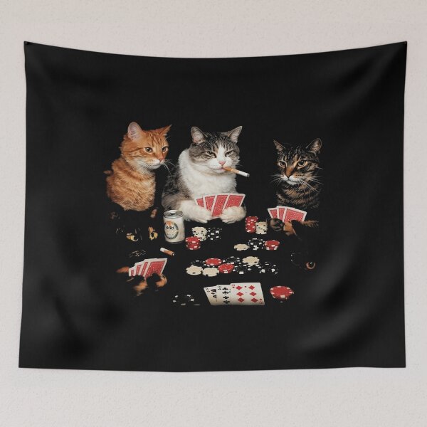 Item preview, Poker Cats Funny Casino Card Game Meme Classic T-Shirt designed and sold by LillyCustomTees.