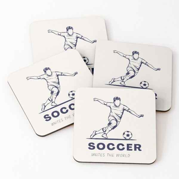 Item preview, "Soccer Unites The World Player Illustration" designed and sold by SmartMoneyMugs .