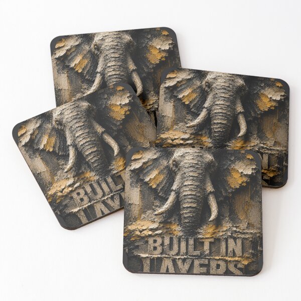 Item preview, Engineer Compounding Elephant Layered Impasto Wall Art designed and sold by SavannaStrikes.